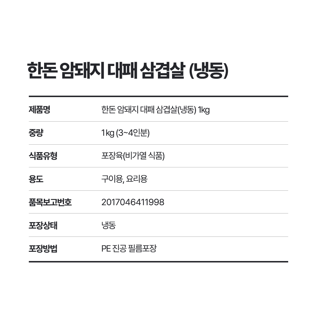 조은장터 한돈_대패 삼겹살_상세정보